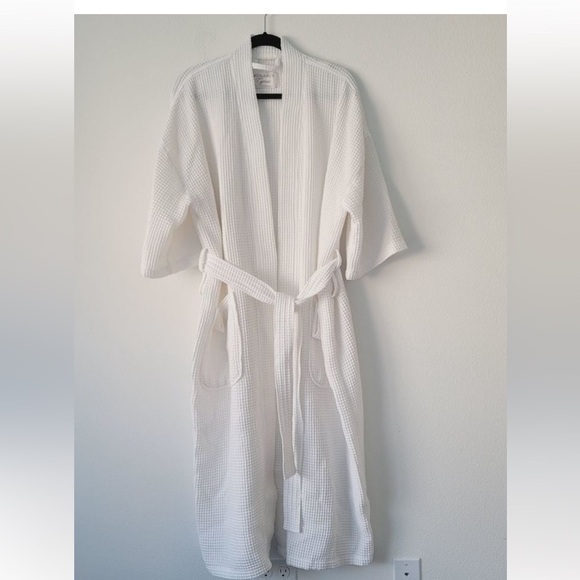Monarch Cypress Unisex Bath Robe White OSFM Zyia Active - Picture 1 of 6